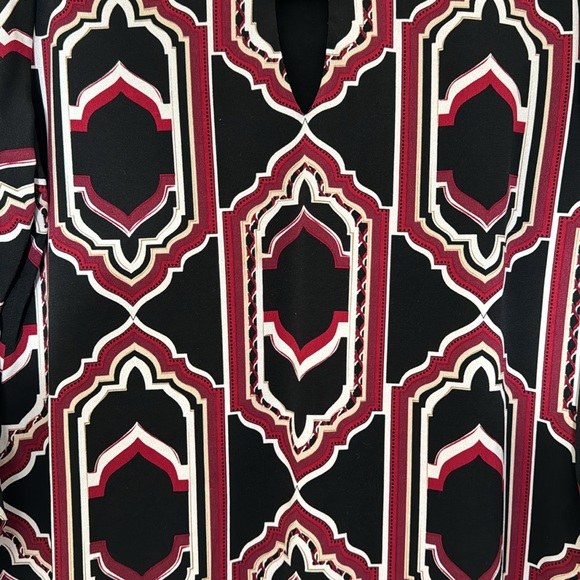 WHBM Black Keyhole Neck Long Sleeves Dress Size Medium - Picture 5 of 10